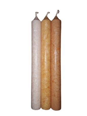 Bougie chandelle en stéarine végétale